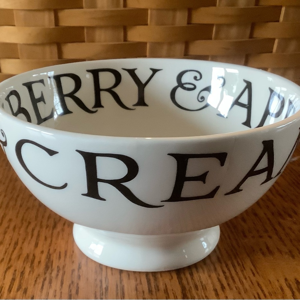 Emma Bridgewater Pottery Black Toast & Marmalade French Bowl 1st quality